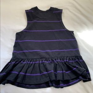 Anthropologie Women Cotton Sleeveless Peplum Tank